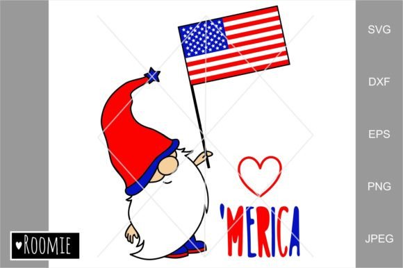 4th of July Gnome SVG: Graphics for Crafts