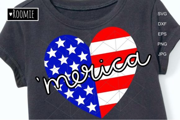 American Flag Heart SVG: Graphics & Crafts for 4th of July