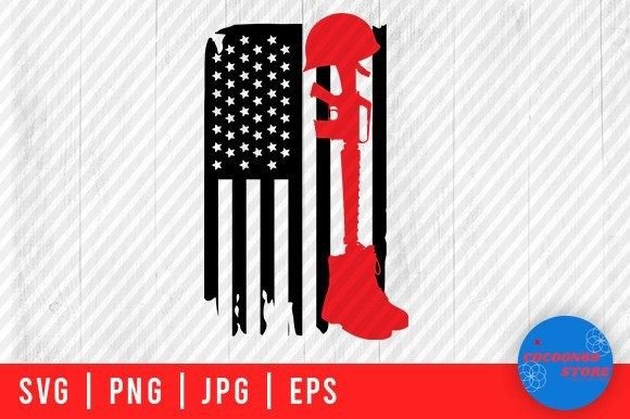 American Flag with Soldier Sign SVG: Graphics for Crafts & Local Branding