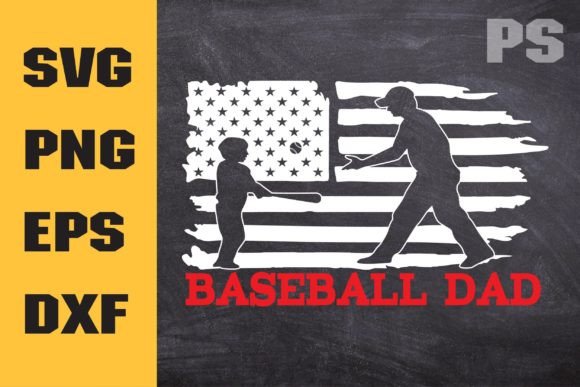 Baseball SVG & Dad Flag Graphics for Crafts