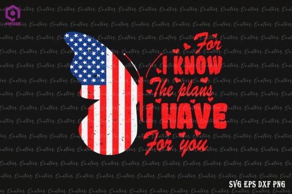 Butterfly American Flag 4th of July Graphics