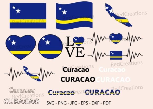 Curacao Flag Svg Bundle for Graphics and Crafts