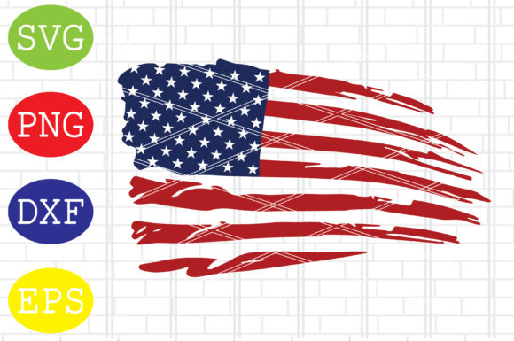 Distressed American Flag USA Graphics for Crafts and Editorial Use