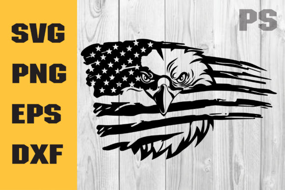 Eagle Through Flag Svg Graphics for Crafts