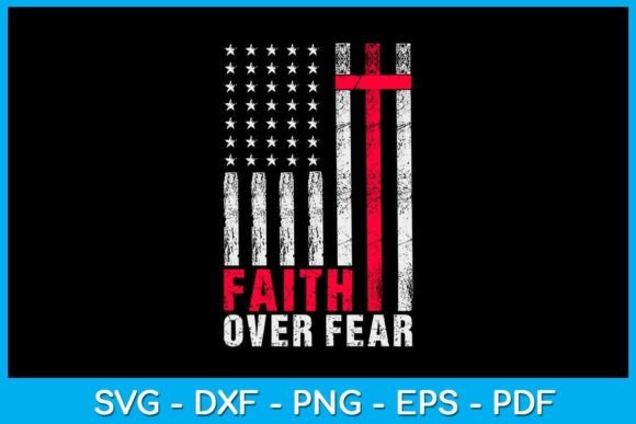 Faith over Fears Christian Cross Flag