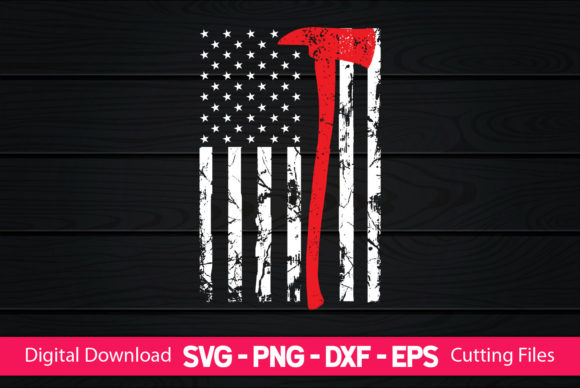 Firefighter American Flag Graphics for Local Business Branding
