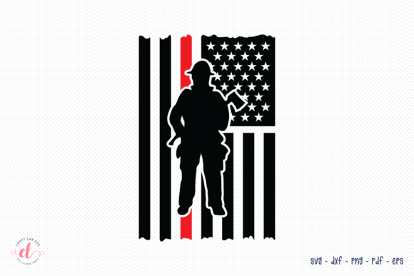 Firefighter Flag Graphics for Crafts and Branding