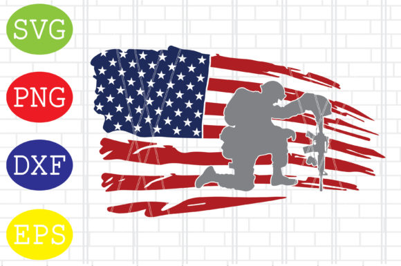 Flag With Soldier Svg