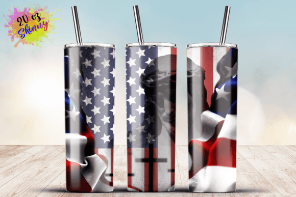 Jesus American Flag Graphics for Crafts