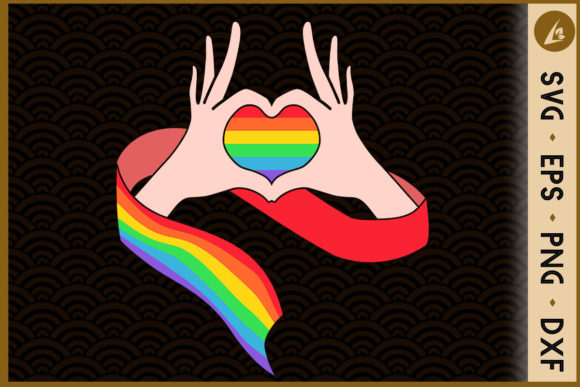 LGBT Love Rainbow Graphics for Crafts