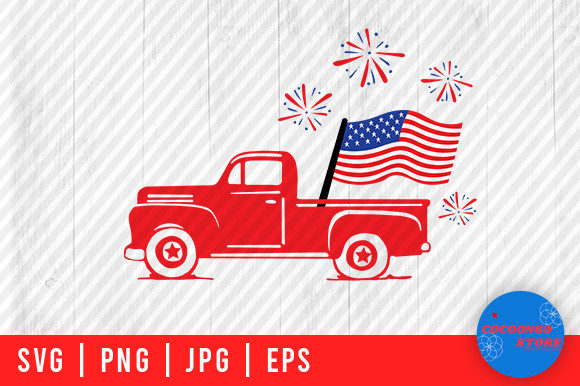 Petriotic Old Truck Svg