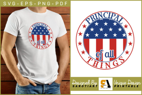 Principal of All Things USA Flag Design