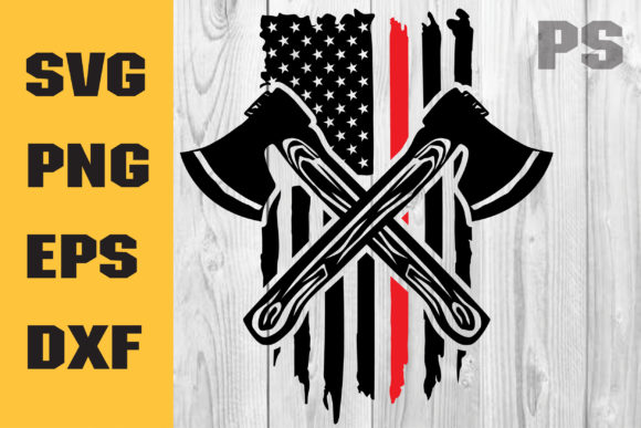 Red Line Flag SVG: Firefighter Flag Graphics for Crafts & Content