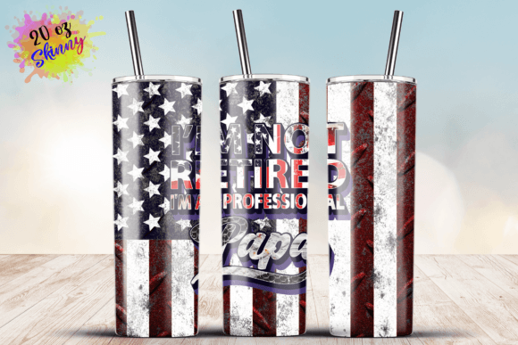 Retro America Flag Graphics for Crafts
