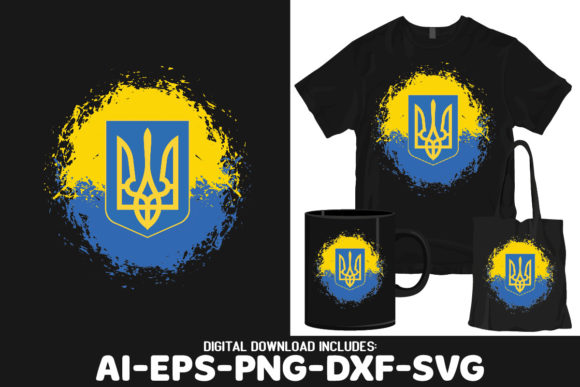 Support Ukraine Flag Distressed SVG PNG for Crafts and Graphics