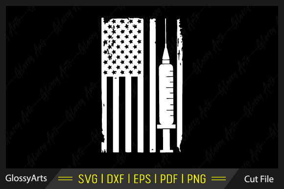 Syringe American Flag SVG: Graphics for Crafts & Content