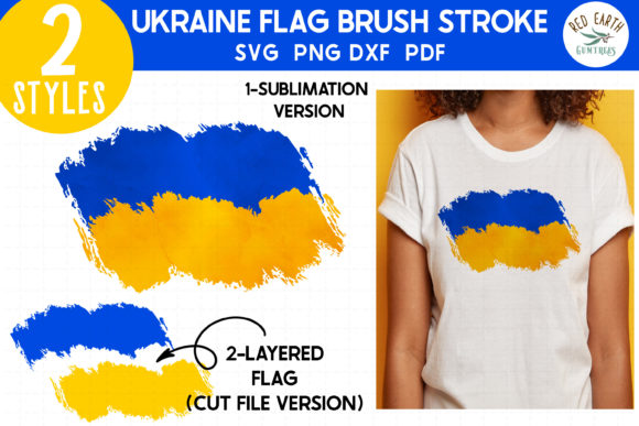Ukraine Flag Sublimation Shirt Graphics for Crafts