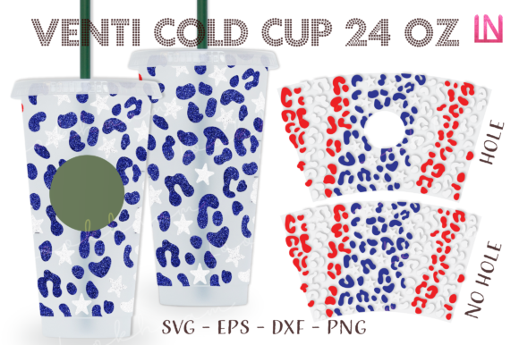 USA Flag Leopard Wrap Graphics for Crafts