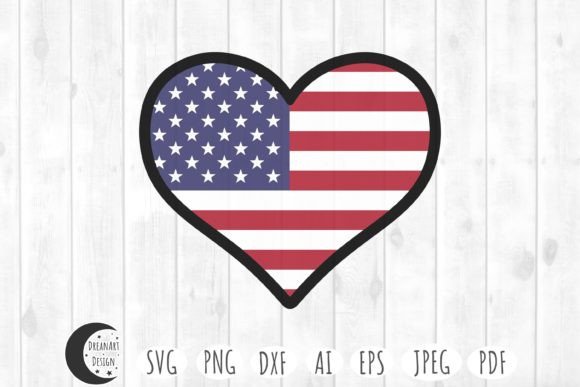 USA Heart SVG: Patriotic Graphics for Crafts